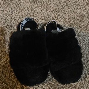 Kids size 13 Ugg furry slides